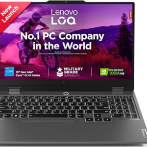 Click to see full view Lenovo LOQ 13th Gen Core i5-13450HX | NVIDIA RTX 3050A 4GB (24GB RAM/512B SSD/144Hz Refresh Rate/15.6" (39.6cm)/Windows 11/Office Home 2024/3 Mon. Game Pass/Grey/2.4Kg), 83DV018GIN AI Gaming Laptop